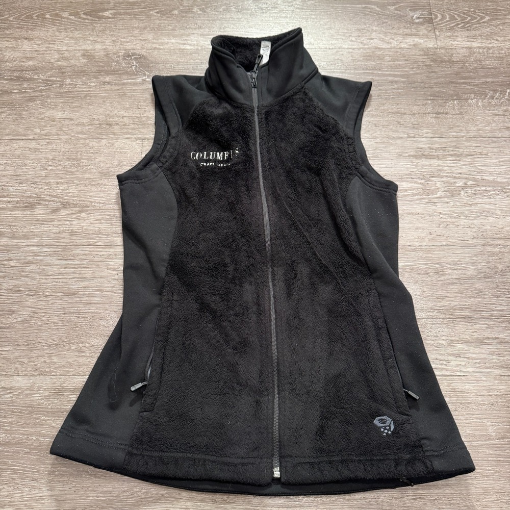 Mountain Hardwear Vest Womens Small Black Full Zip Fleece Outdoor Gorpcore Zip